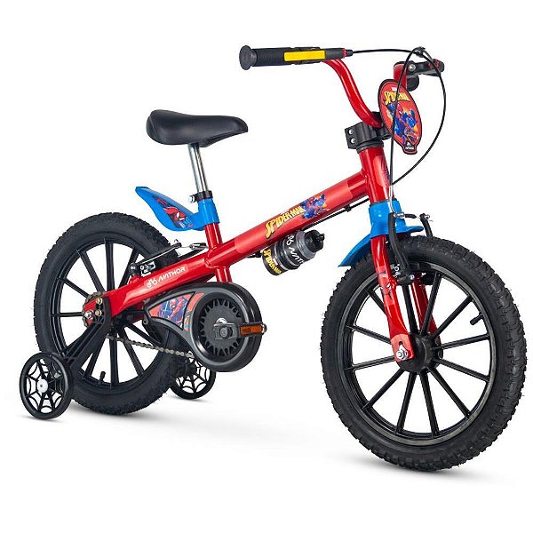Bicicleta Infantil ARO 16 SPIDER-MAN com Rodinhas Laterais
