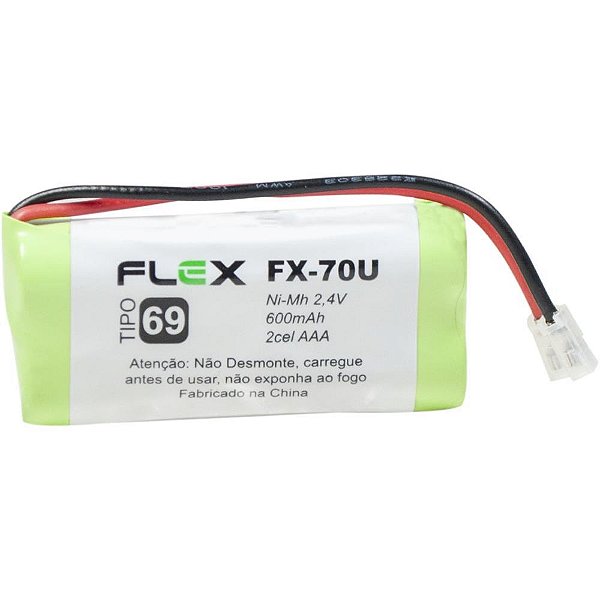 Bateria Telefone sem Fio 2.4V 600MAH PLUG Universal NI-MH