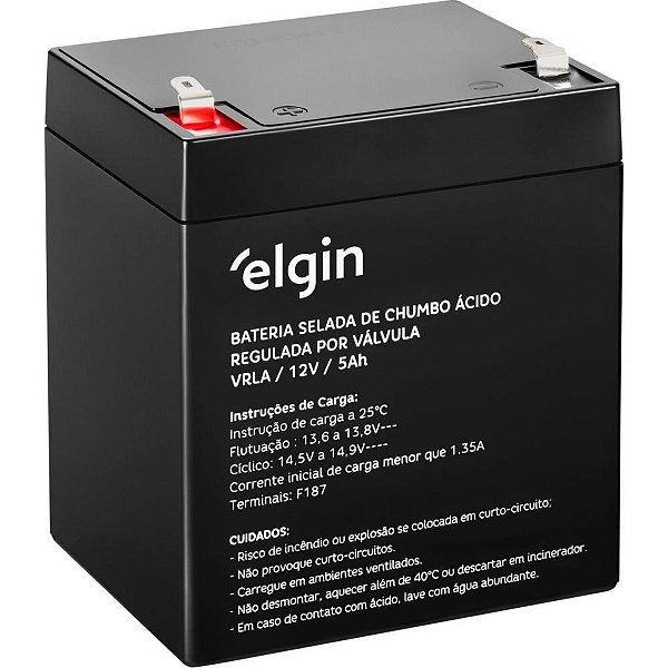Bateria Selada 12V Chumbo VRLA 5AH para Nobreaks e Alarmes