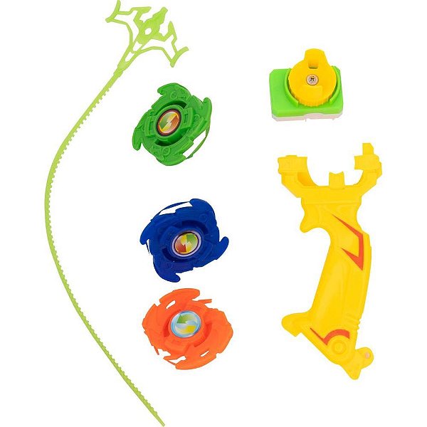 Brinquedo Pião Cyclone KIT com 3 Unidades