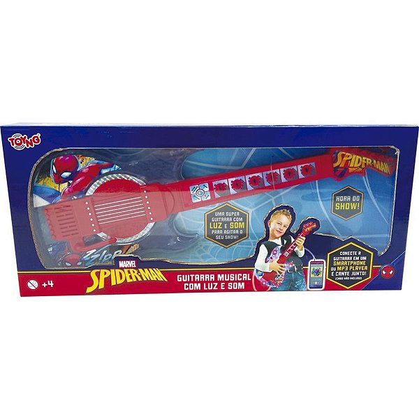 Instrumento Musical SPIDER-MAN Guitarra com LUZ