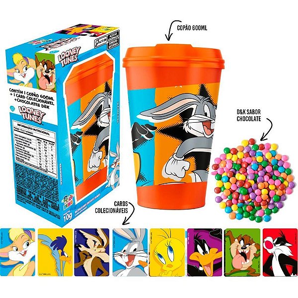 Doce Copão Looney Tunes com Surpresa 600ML Diversão Garantida