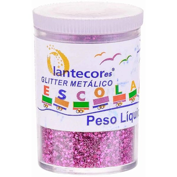 Glitter PVC Rosa 3G Pacote com 12 Unidades para Artesanato