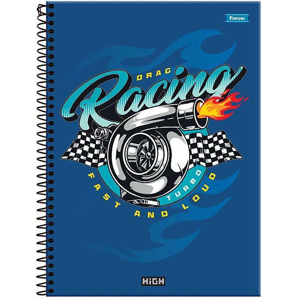 Caderno 15X1 Capa Dura HIGH Masculino 240 Folhas Pacote com 2