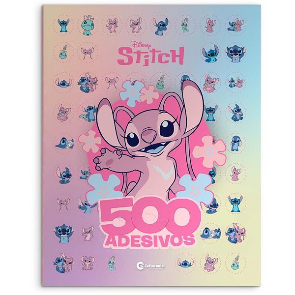 Livro com Adesivos STITCH ANGEL 40 Páginas com 500 Adesivos