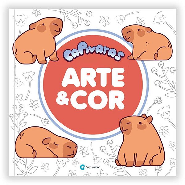 Livro Infantil de Colorir ARTE e COR Capivaras 27X27 com 36 Páginas