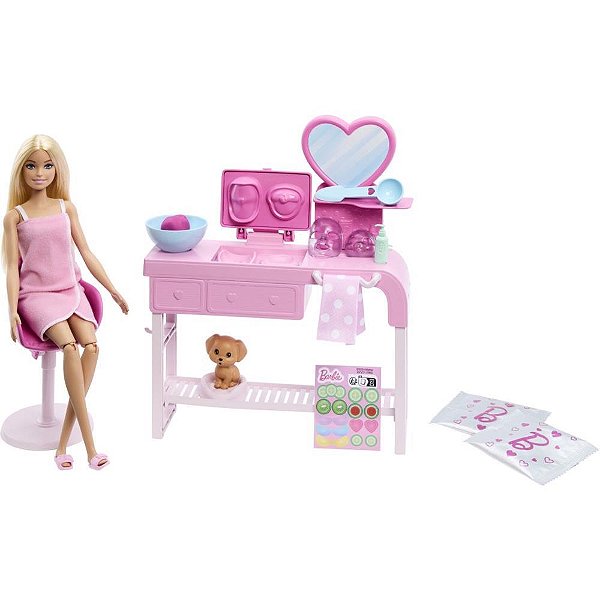 Barbie Fashion Conjunto Dia de SPA com Cachorrinho e Acessórios