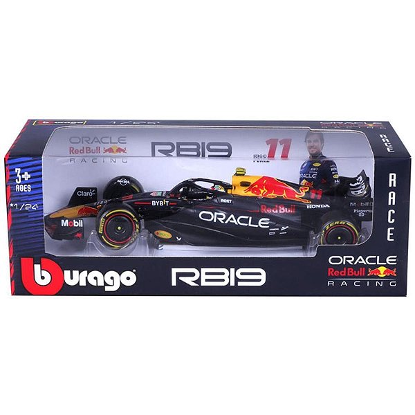 Carrinho RED BULL RB19 Racing com Driver 1:24 Rodas EXTRAS