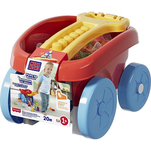 Mega BLOKS Vagão para Recolher Blocos com 20 Peças
