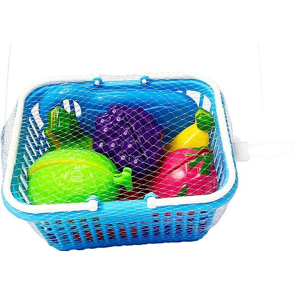 Brincando de Casinha Cestinha Frutas CREC 9 Peças Sortido TOY MIX
