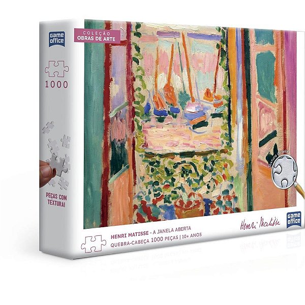 QUEBRA-CABEÇA Cartonado Matisse 1000 Peças Janela Aberta