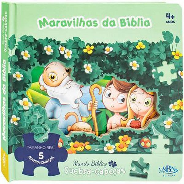 Livro QUEBRA-CABEÇA Maravilhas da Bíblia Infantil 22,5X22,5CM