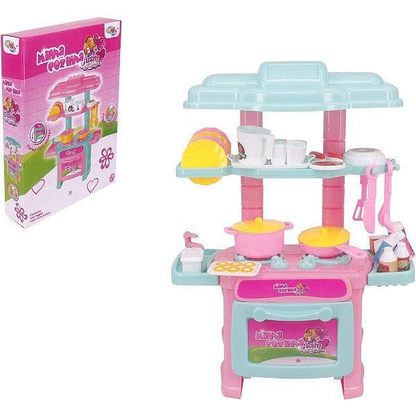 Brincando de Casinha Cozinha Infantil C/ Acessórios GLAM GIRL
