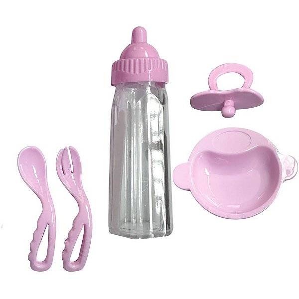Brincando de Casinha KIT Mamadeira Mágica com Chupeta (5 Peças)