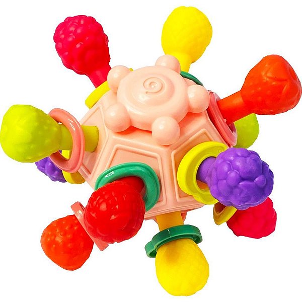 Brinquedo Educativo Bolinha Sensorial Atômica TOY MIX 6,5X10CM +4 Meses