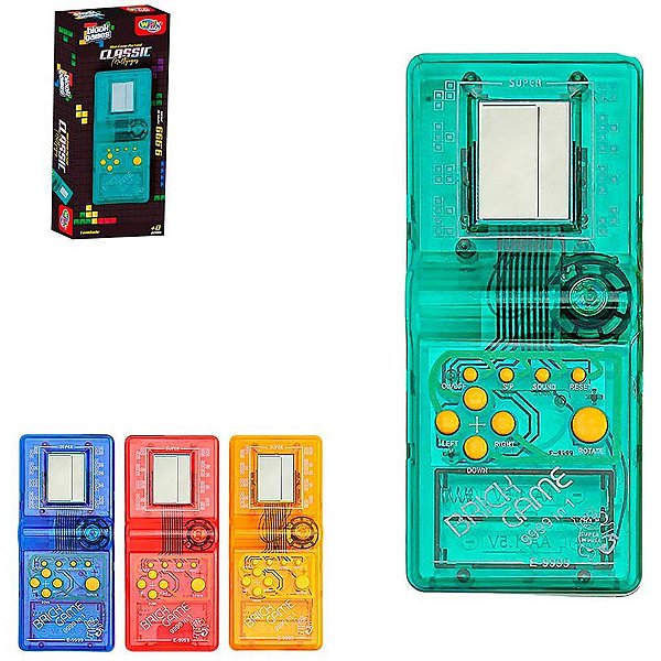 Mini Game Classic com LUZ, Som e Cores Sortidas (pilhas AA)