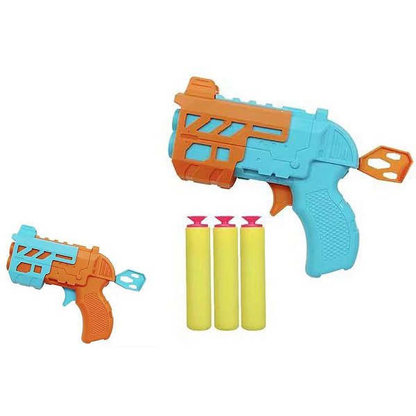 Lançador Dardo Dupla ALPHA 6 Peças Pistolas Blister
