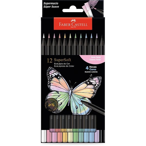 Lápis de COR Redondo Supersoft 12 Cores Pastel FSC