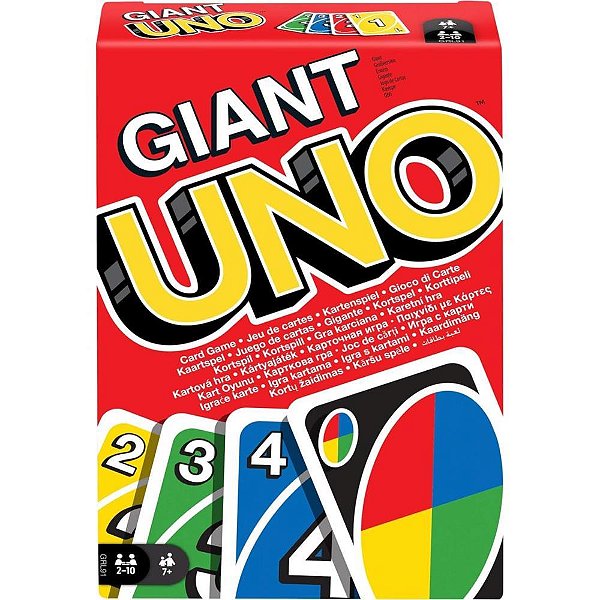Uno Giant International com Cartas 3X Maiores (108 Cartas)