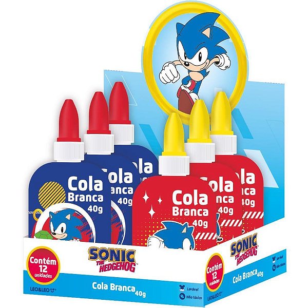 Cola Escolar Sonic 40G com Bico Dosador Display com 12