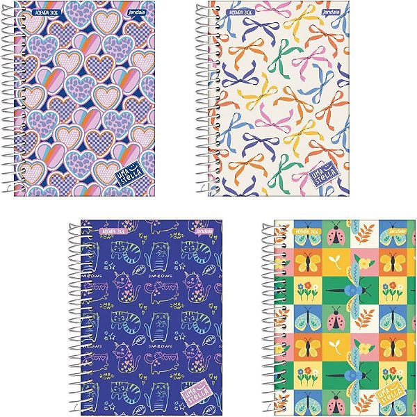 Agenda 2026 Stella Espiral 117X162MM 176 Folhas Diária Pacote com 4