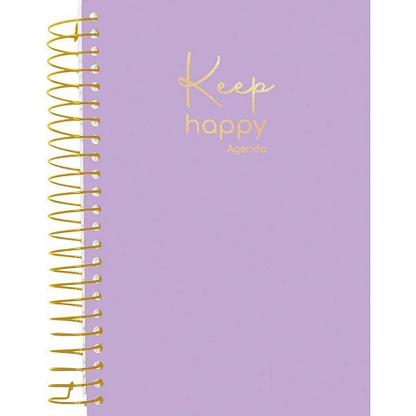 Agenda Permanente Keep Espiral 140X200MM 160 Folhas Lilás Pequena