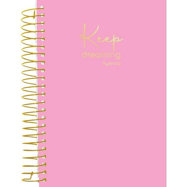 Agenda Permanente Keep Espiral 140X200MM 160 Folhas PINK KIT