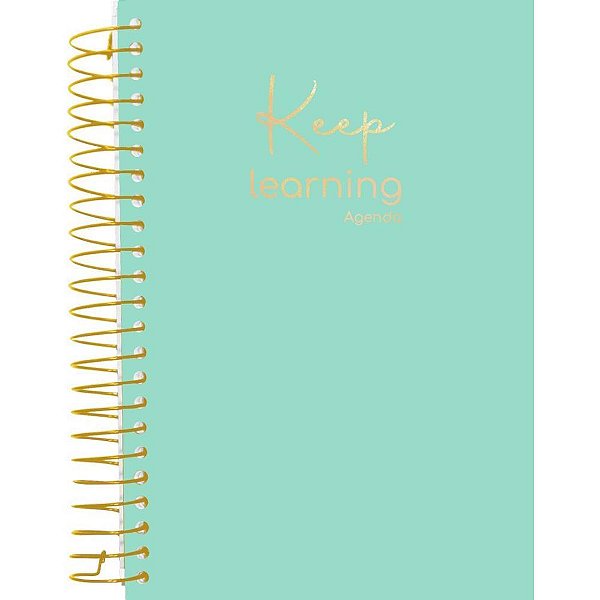 Agenda Permanente Keep Espiral 140X200MM 160 Folhas Verde KIT