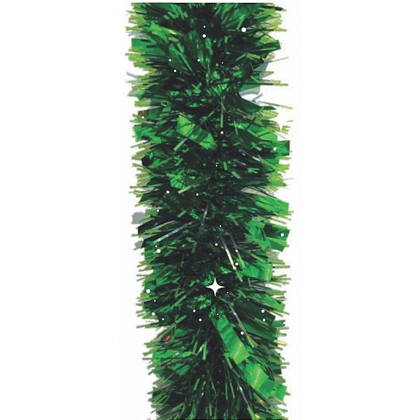 Festão Metalizado Natalino Verde 9X180CM para Decoração