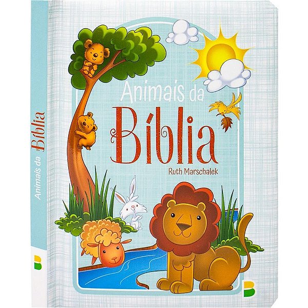 Livro Infantil Ilustrado Bíblia Animais 12,4X15,8CM 10 Páginas