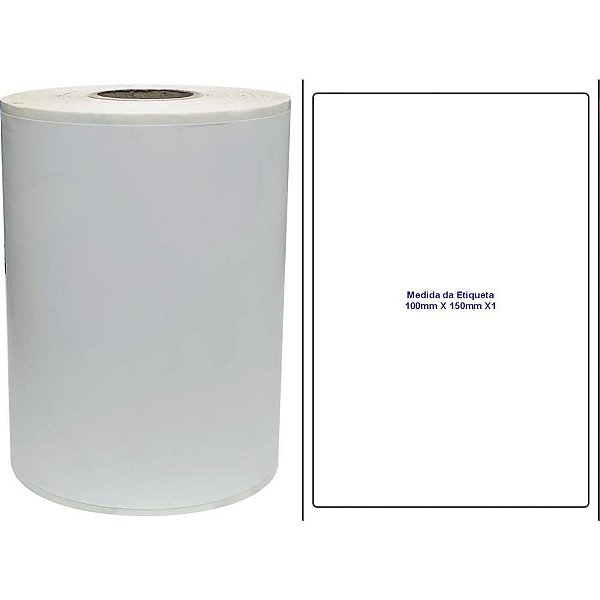 Etiqueta Adesiva Couchê 100X150MM X 30M com 196 Etiquetas para E-COMMERCE