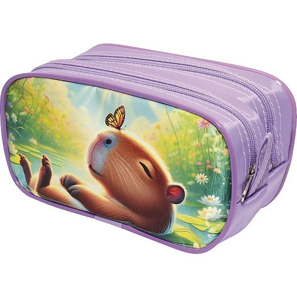 Estojo Duplo Capivara Sortido com Estampas Exclusivas