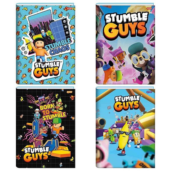 Caderno Brochurão Capa Dura Stumble GUYS 80 Folhas Pacote com 5 Unidades
