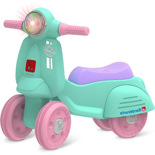 Veículo para Bebê Banderetta Equilíbrio VERDE/ROSA/LILÁS com Som e LUZ (até 30KG)