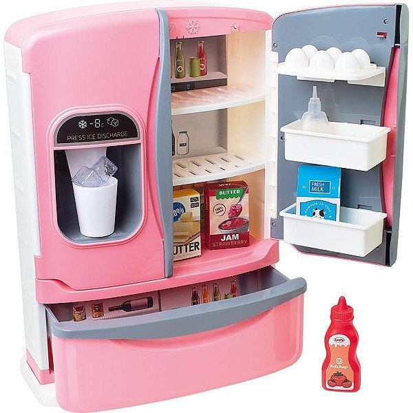 Brincando de Casinha Geladeira com SOM, LUZ e Fumaça 37CM