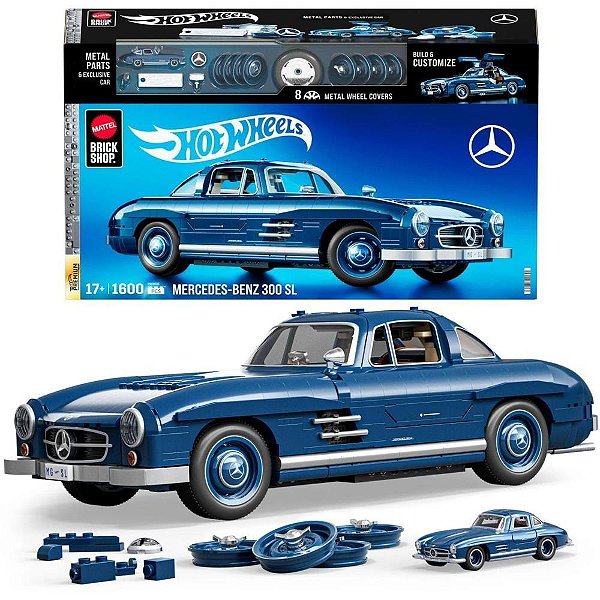Mega HOT Wheels MERCEDES-BENZ 300 SL 1:12 com 1600 Peças