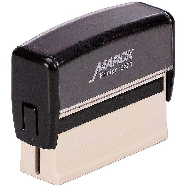 Carimbo Manual MARCK Assinatura 15X70MM Preto