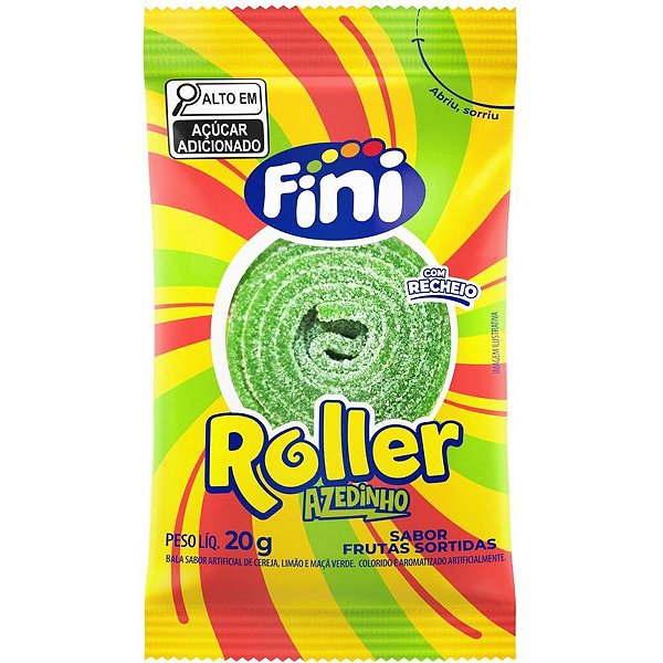 Doce Tiras Roller Frutas Cítricas 20G (display com 12 Unidades)