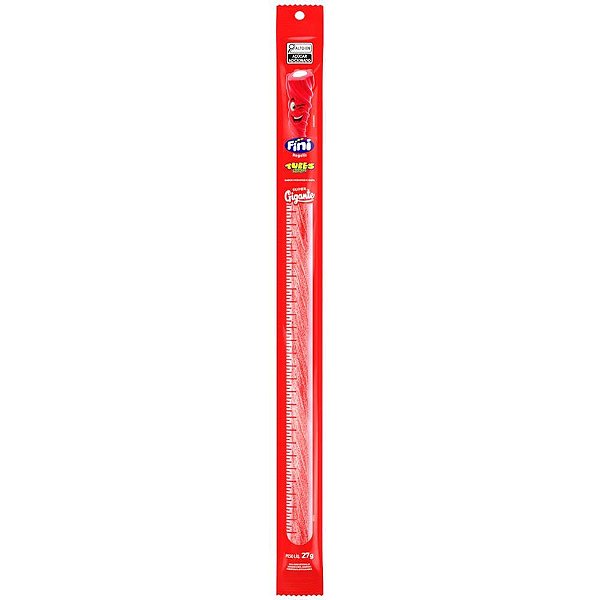 Doce Tubes Morango Cítrico 27G Giga (caixa com 24 Unidades)