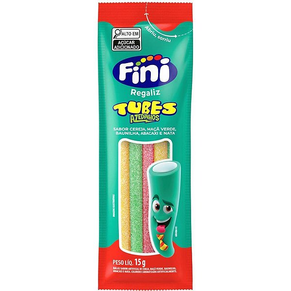 Doce Tubes TRÊS Cores 15G (display com 12 Unidades)