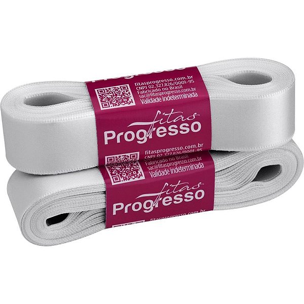 Fita de Cetim Cinza Claro 22MM X 10M Pacote com 1