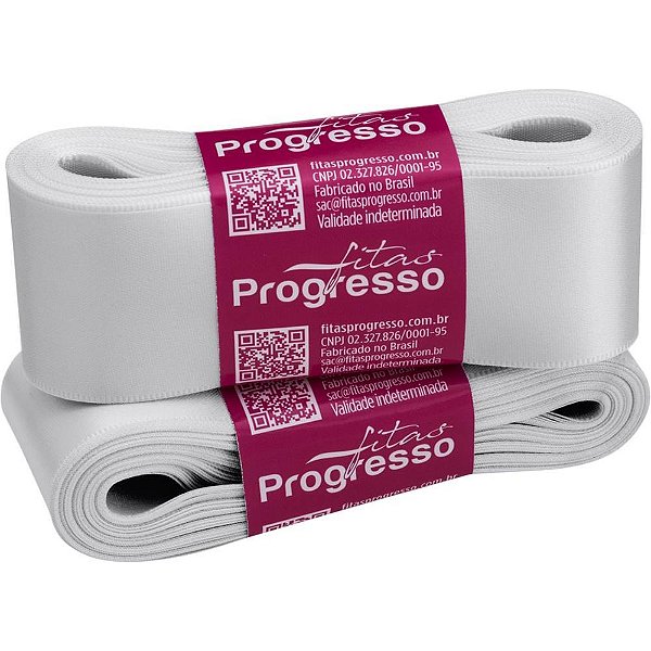 Fita de Cetim Cinza Claro 38MM X 10M Pacote com 1