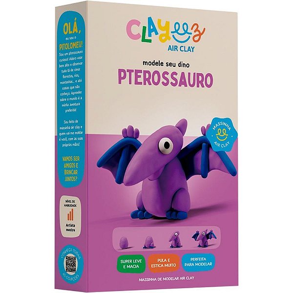 Massa para Modelar Criativa Clayeez Pterossauro 38G