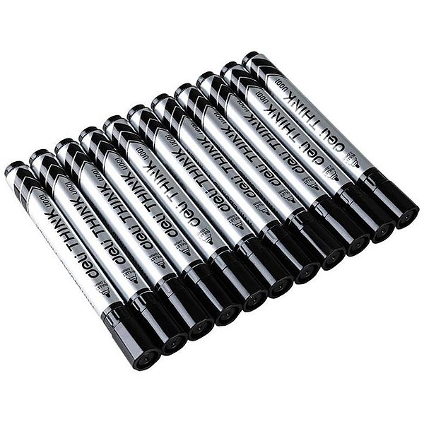 Pincel Quadro Branco Ponta Redonda 2,0MM Azul Caixa com 12