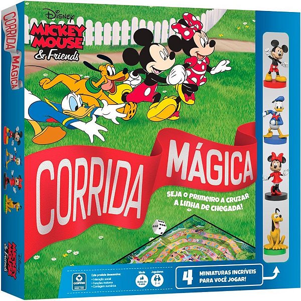 Jogo de Tabuleiro Corrida Mágica Mickey & Friends com Miniaturas