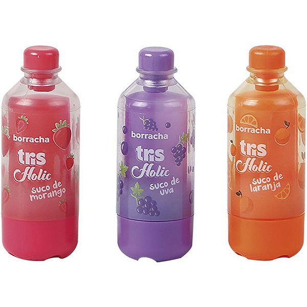 Borracha Decorada TRIS Suquinho 3 Modelos Display com 24 Unidades