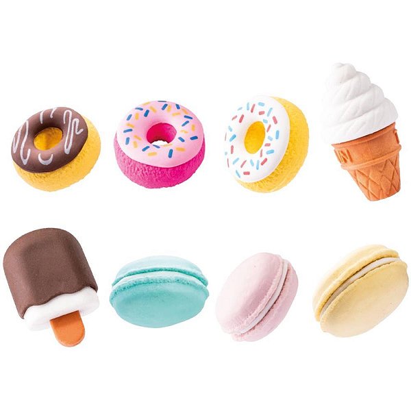 Borracha Decorada TRIS Surpresa Colecionável Display com 50 Unidades