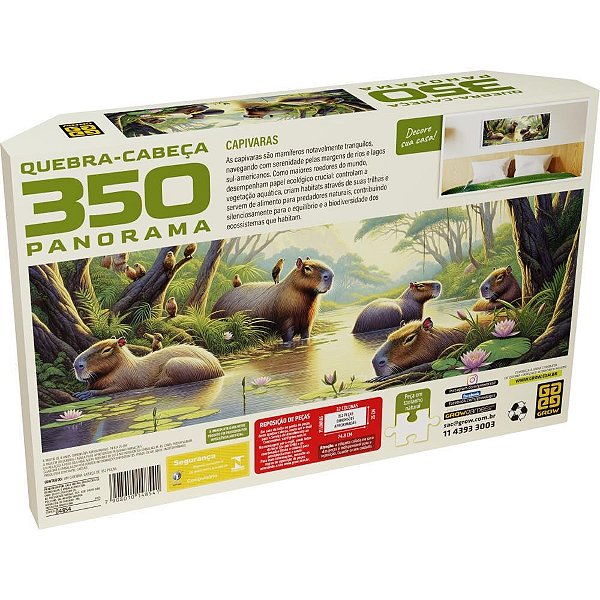 QUEBRA-CABEÇA Cartonado Capivaras 350 Peças Panorama