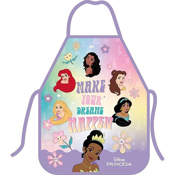 Avental Escolar Infantil Princesas em Peva 385X485MM
