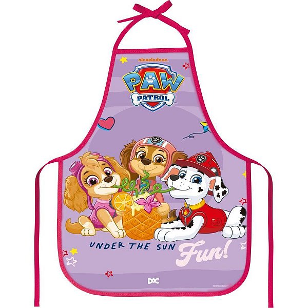 Avental Escolar Infantil Patrulha Canina em PVC 390X490MM